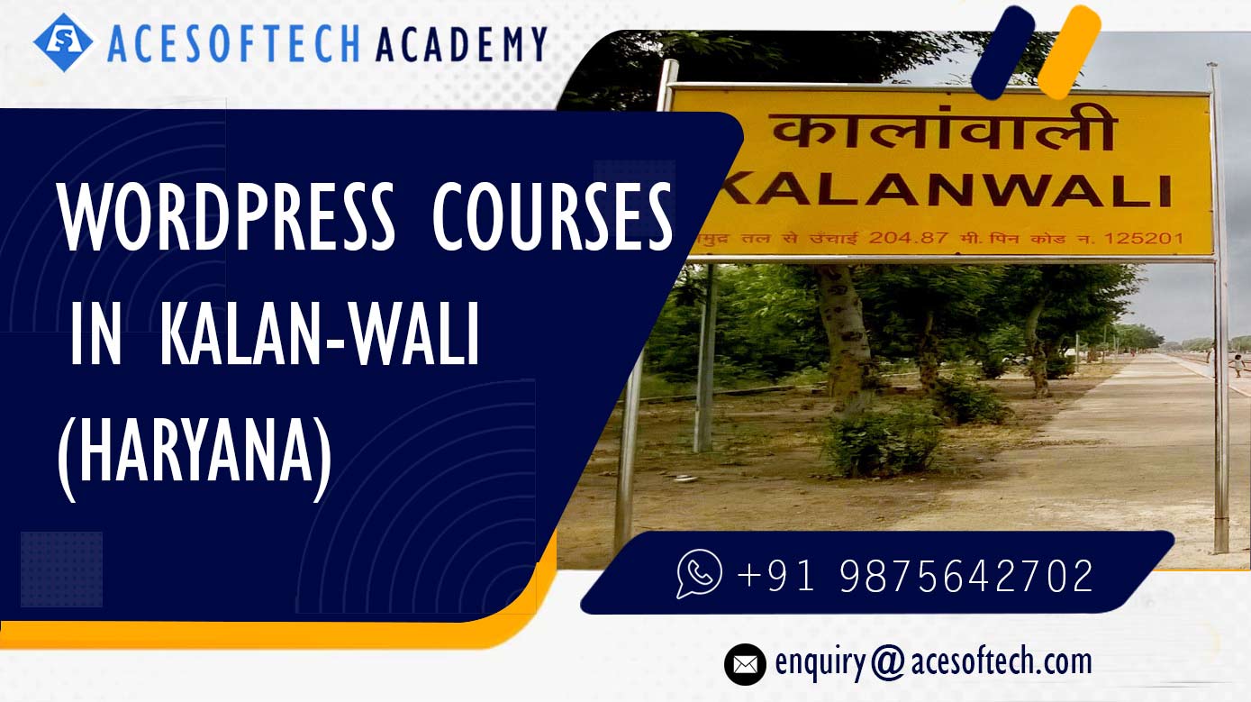 WordPress Course Training Institue in Kalan Wali