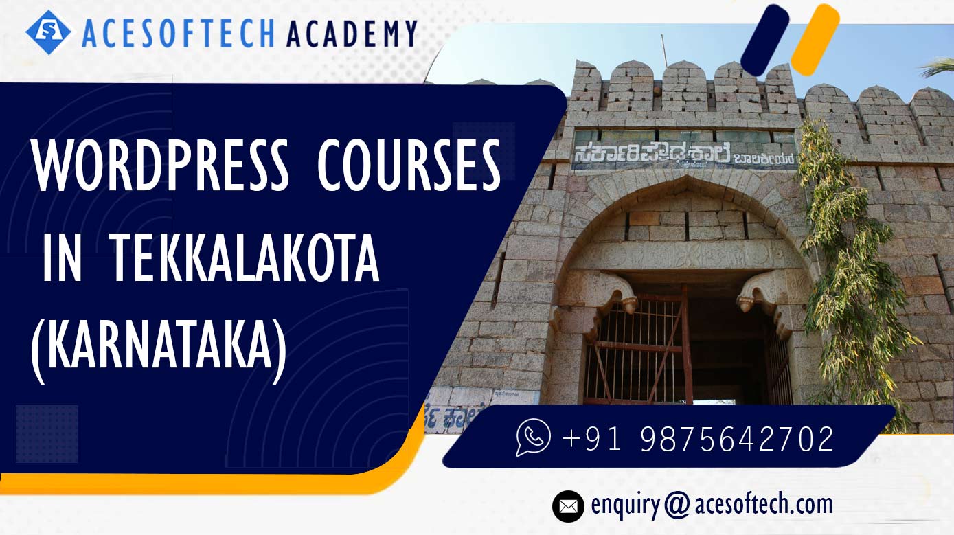 WordPress Course Training Institue in Tekkalakota