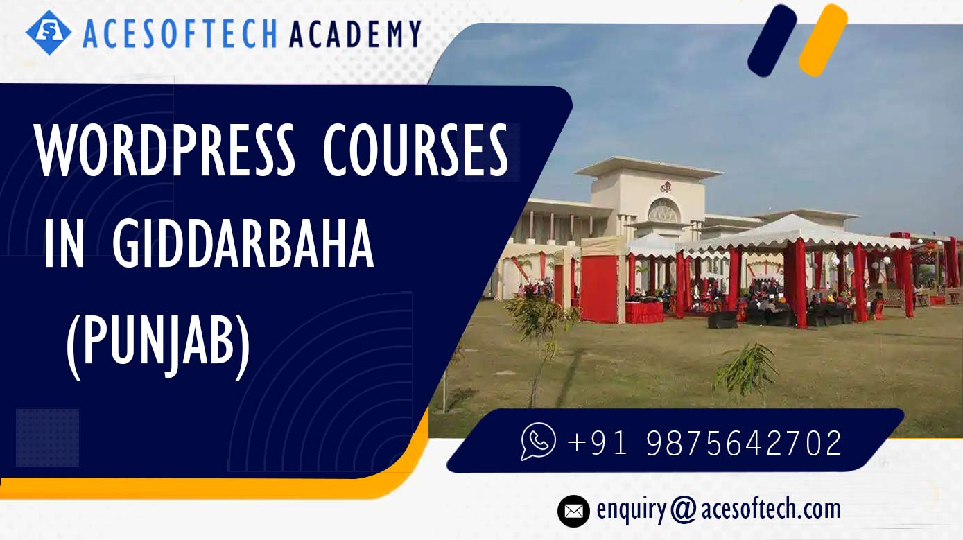 WordPress Course Training Institue in Giddarbaha