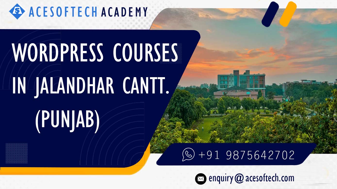 WordPress Course Training Institue in Jalandhar Cantt.