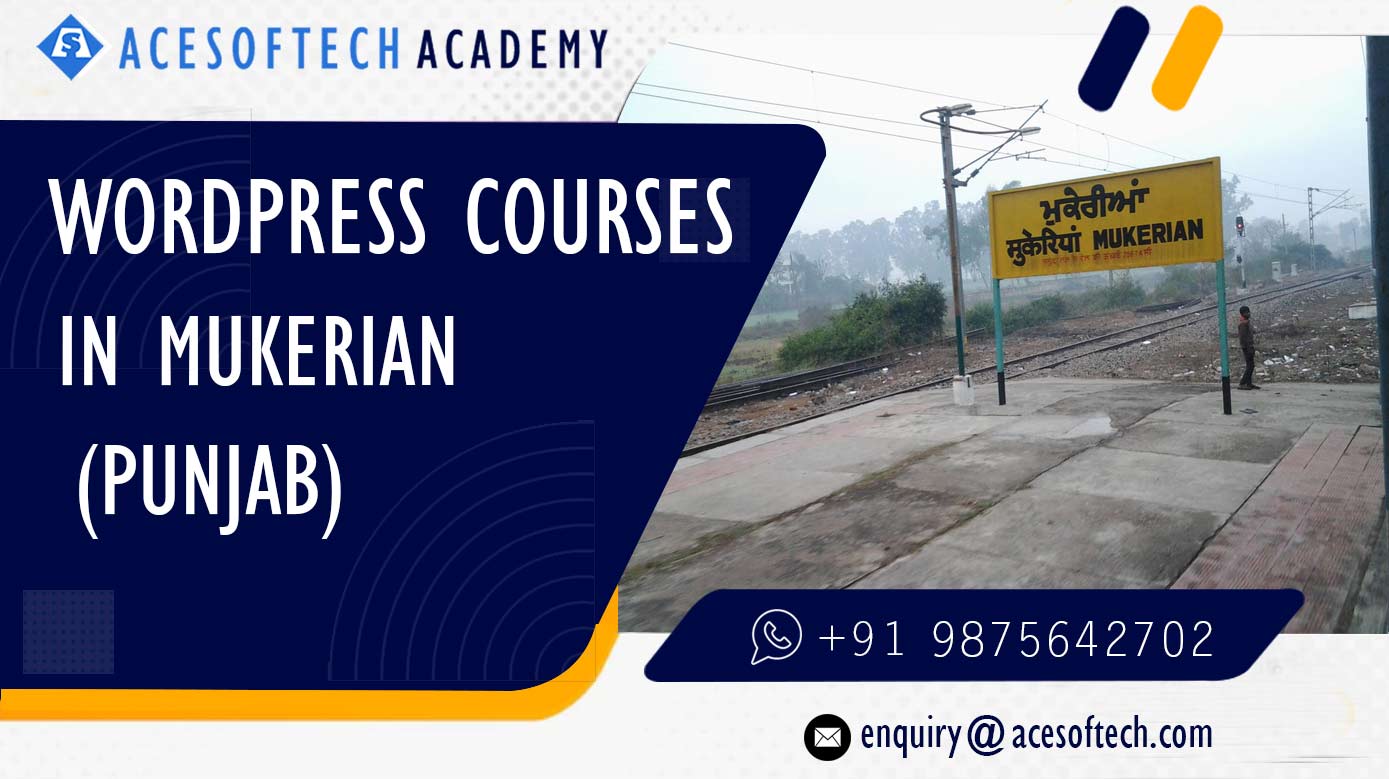 WordPress Course Training Institue in Mukerian