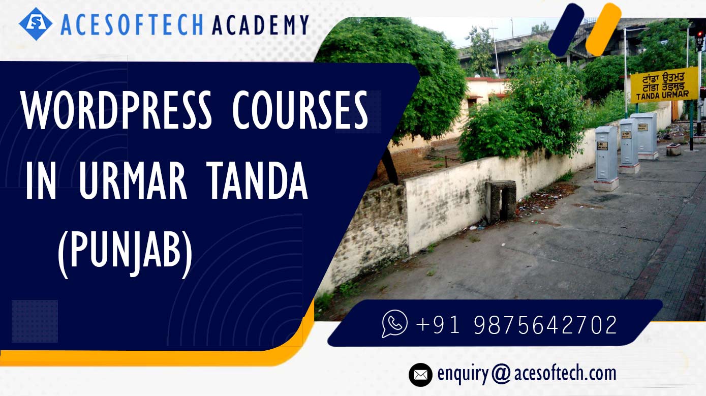 WordPress Course Training Institue in Urmar Tanda