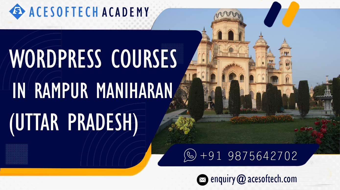 WordPress Course Training Institue in Rampur Maniharan